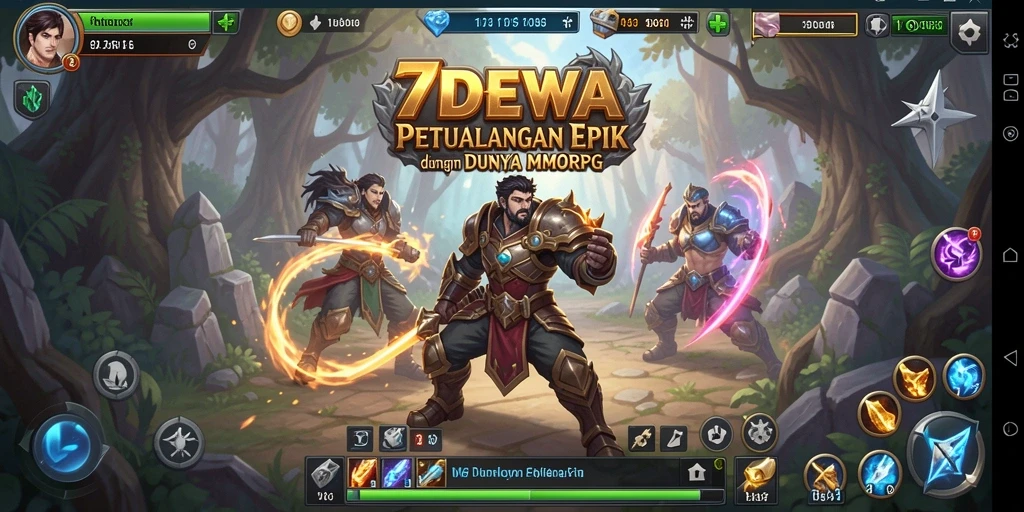Tampilan memukau dari gameplay 7DEWA dalam dunia MMORPG.