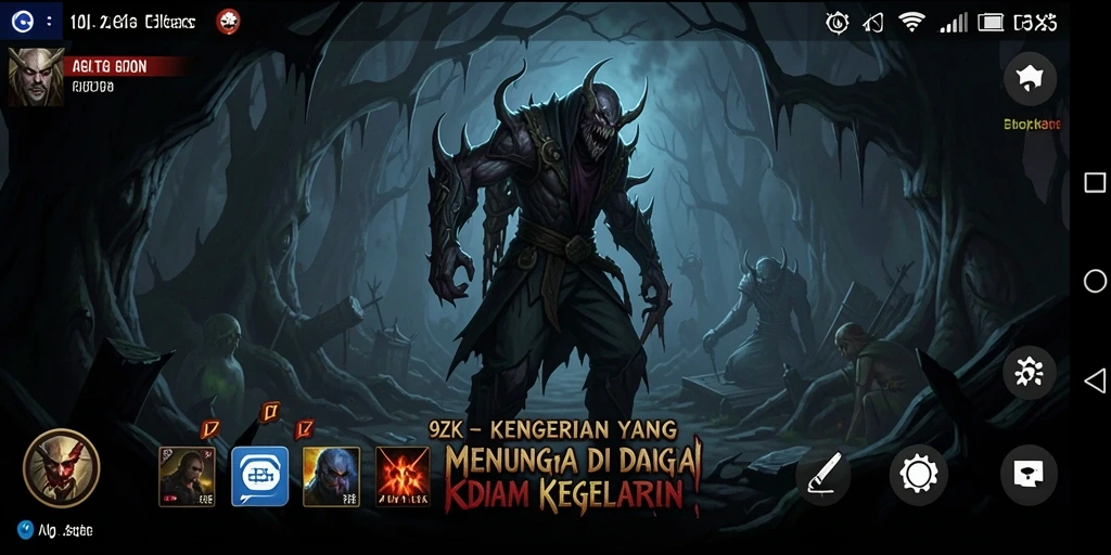 Screenshot gameplay 9ZK menampilkan suasana mencekam dengan visual yang mendetail.