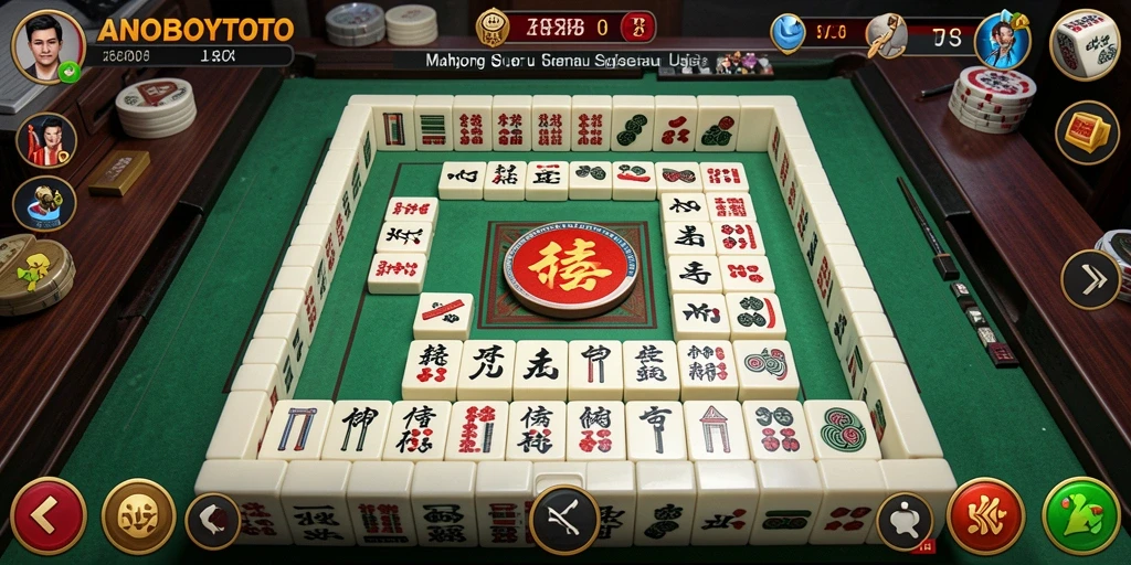 Tampilan gameplay ANOBOYTOTO saat memainkan Mahjong.