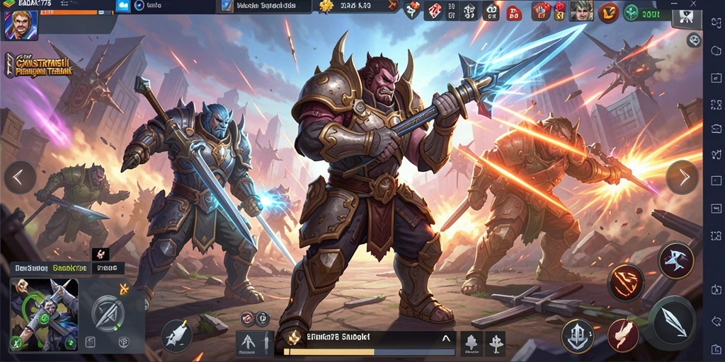 Tampilan gameplay menarik game strategi dengan pertempuran epik di BADAK178.
