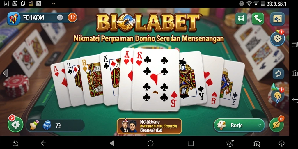 Tampilan gameplay Domino yang seru dan menarik di BIOLABET.