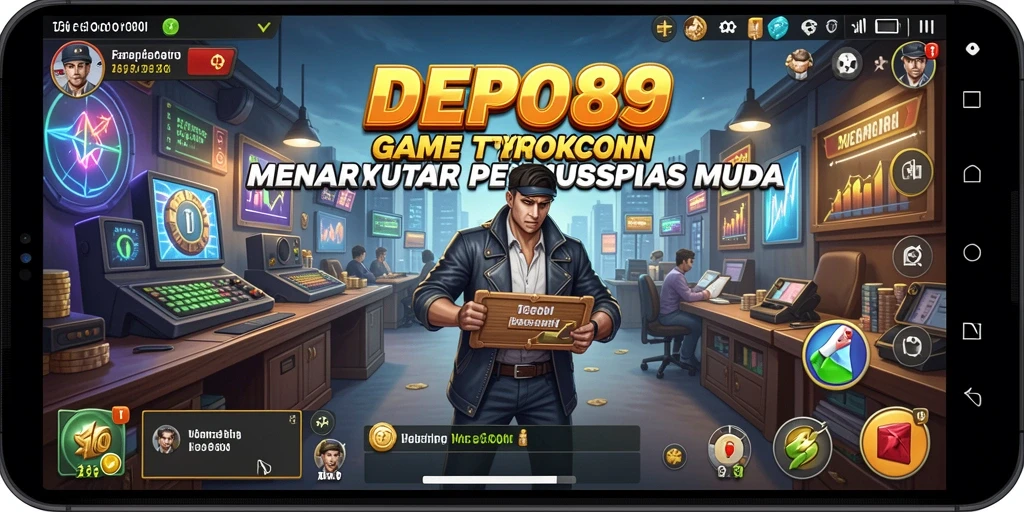 Screenshot DEPO89 menampilkan dinamika gameplay Tycoon yang menarik.