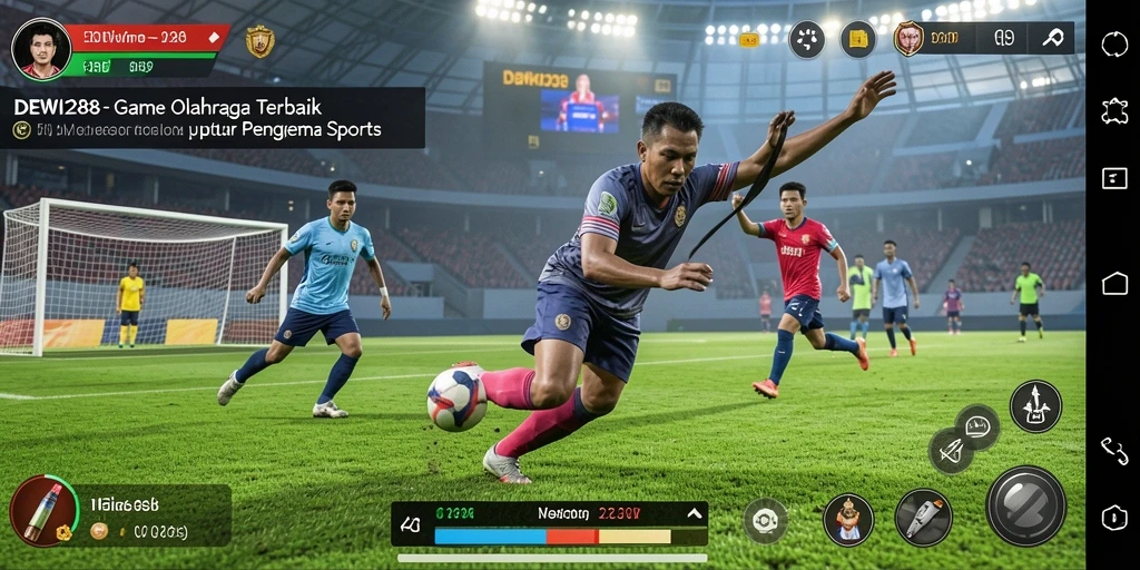 Tampilan menarik dari gameplay dalam DEWI288 yang membawa nuansa olahraga.