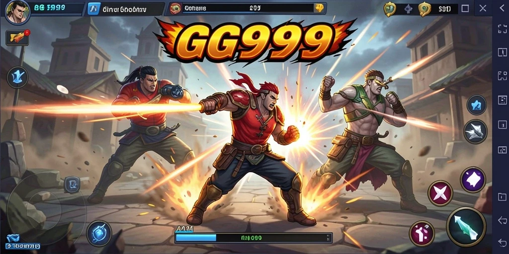 Gameplay seru GG999 dalam aksi pertarungan yang mendebarkan.