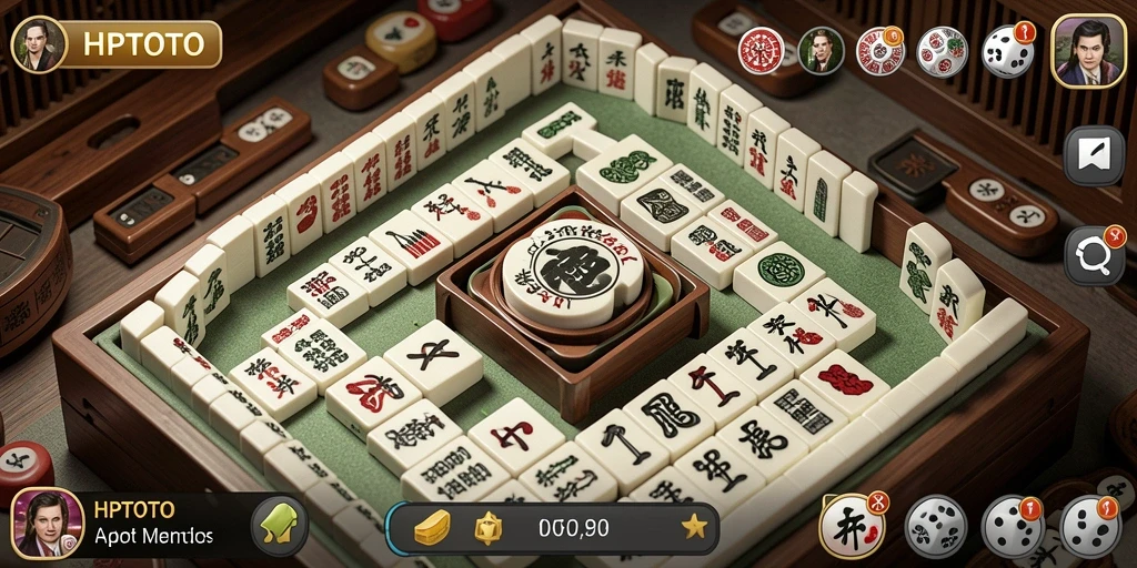 Tangkapan layar menampilkan serunya gameplay Mahjong di HPTOTO.