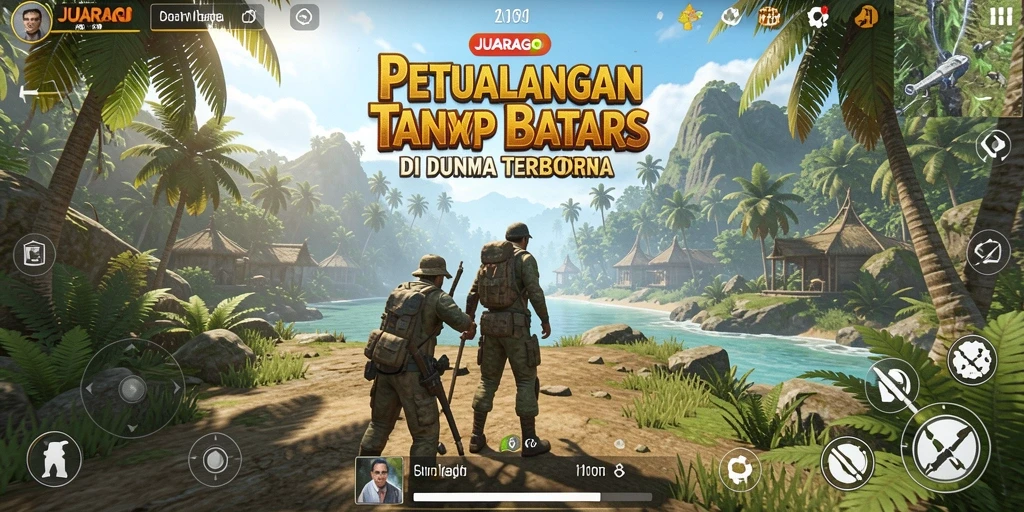 Screenshot JUARAGO menampilkan pemandangan indah dunia terbuka.