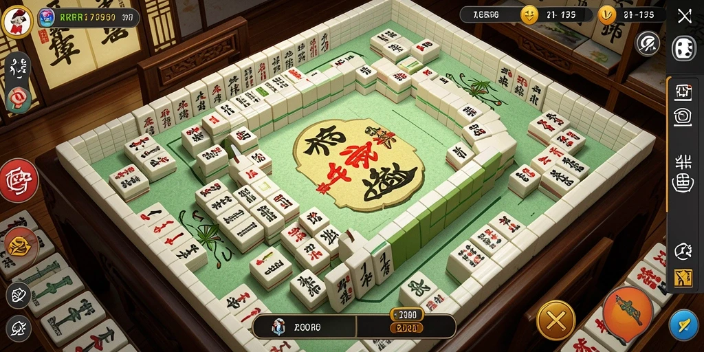 Screenshot KKRP menampilkan gameplay Mahjong yang seru dan interaktif.