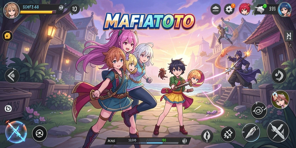 Gameplay MAFIATOTO yang seru dan penuh warna.