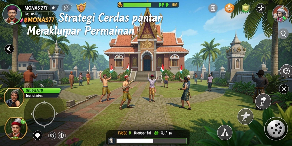 Tampilan gameplay strategis yang mendebarkan di MONAS77.
