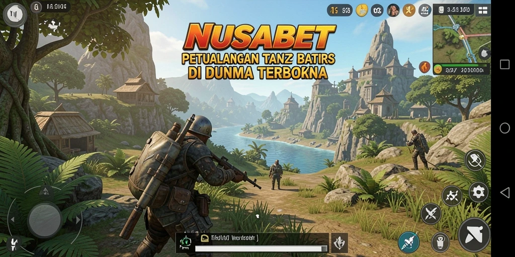 Gameplay NUSABET dalam dunia terbuka yang luas dan menakjubkan.