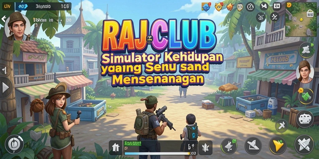 Screenshot gameplay yang menunjukkan interaksi dan desain kreatif di RAJACLUB.