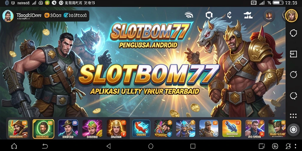 Tampilan antarmuka aplikasi SLOTBOM77 yang menarik dan intuitif.