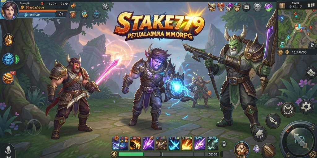 Screenshot dari gameplay STAKE779 yang menunjukkan aksi seru dalam MMORPG.