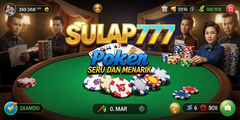 Tampilan menarik gameplay SULAP777 di meja poker.