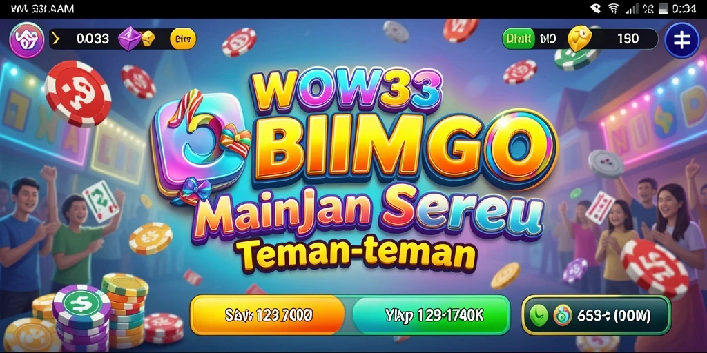 Tampilan gameplay Bingo WOW33 yang mengasyikkan dan interaktif.