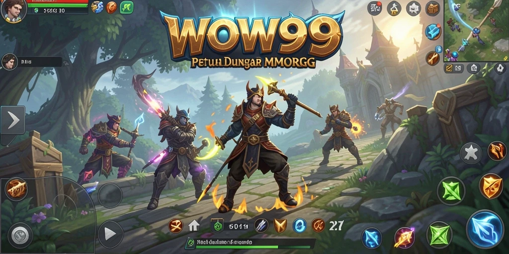 Tampilan menakjubkan dari gameplay MMORPG yang mengesankan.